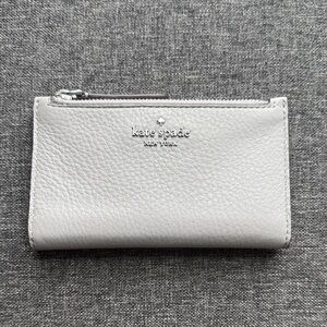 Kate Spade Light Gray Slim Bifold Wallet